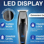 Masina de tuns profesionala VGR V070, afisaj digital, incarcare USB, lama inox