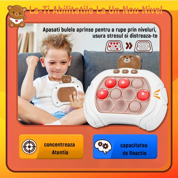 Jucarie interactiva Pop It, antistres, silicon, OUYLAF, Multicolor