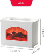 Umidificator cu efect de flacară șemineu, difuzor de uleiuri esențiale, aroma terapie, 270 ml – imagine 5