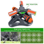 Aspersor rotativ cu 3 brațe, rotativ 360 de grade, diametru stropire 15 m