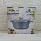 Oală antiaderentă cu capac din sticla, strat de ceramică-granit, 20 cm, 2.2L