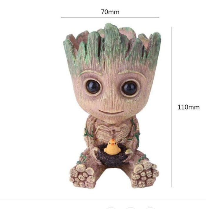 Ghiveci figurină, suport pixuri, Baby Groot, 10 cm x 7 cm – imagine 4