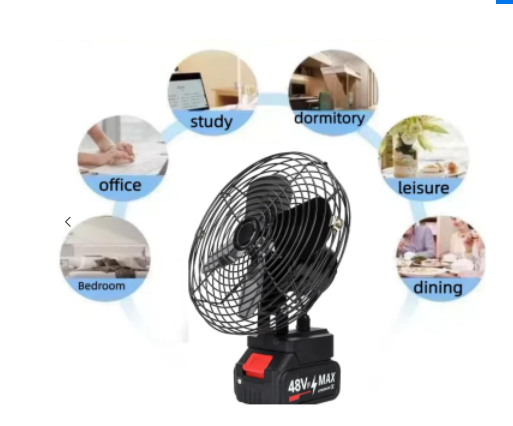 Ventilator portabil pentru camping 3 viteze cu acumulator 48V
