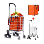 Carucior cumpărături aluminiu Pliabil, 4 roți (spate triple, față simple)