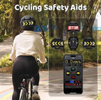 Cască de bicicletă SLSHINING, aplicație inteligentă cu program, lumină reîncărcabilă USB, lumină de spate pentru munte pentru adulți și bărbați și femei, cu semnalizatoare cu telecomandă