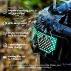 Cască de bicicletă SLSHINING, aplicație inteligentă cu program, lumină reîncărcabilă USB, lumină de spate pentru munte pentru adulți și bărbați și femei, cu semnalizatoare cu telecomandă