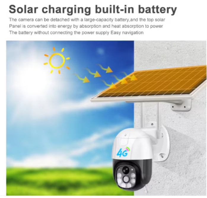 Camera Supraveghere video cu SIM, JRH, conexiune 4G, 4MP 2048 x 1536 cu panou solar