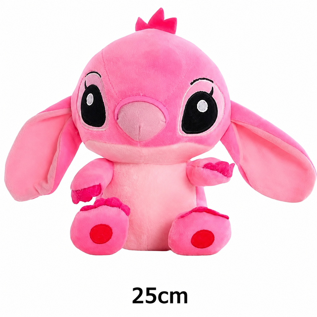 Jucărie de pluș Lilo și Stich, 25cm, albastru, roz
