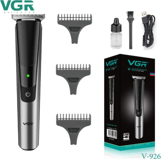 Set De Tuns VGR-926 Profesional Pentru Barbati, 9000 Rpm, Lama In T Fara Gol, 9 Piepteni Ghidati
