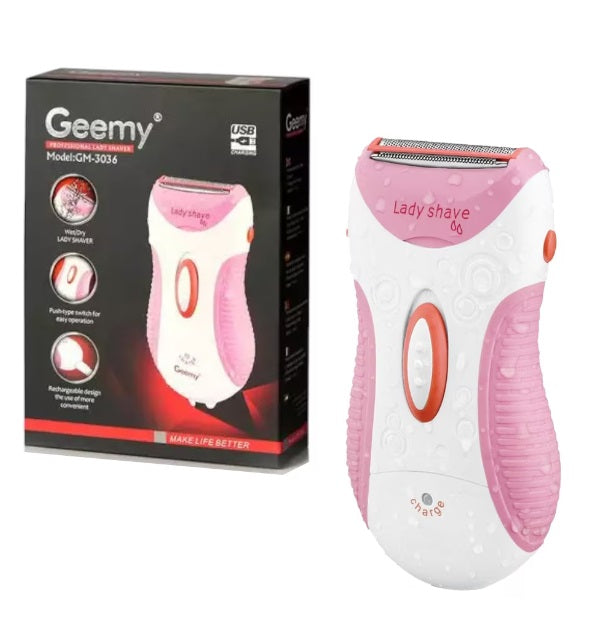 Epilator electric GM3036, reîncărcabil, 3 viteze, cap detașabil, Geemy