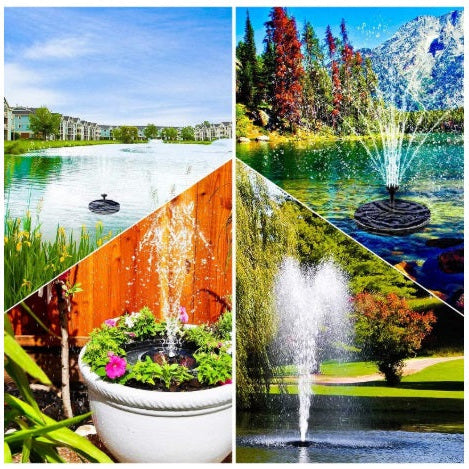Fantana Arteziana Solara IPX8, 160x160 mm – Pompa Apa cu Panou Solar pentru Gradina, Iaz si Decor Exterior