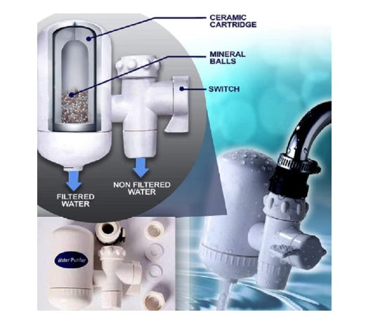 Filtru pentru apă curentă Water Purifier, cărbune activ + Set 2 x Cartușe rezervă – imagine 3