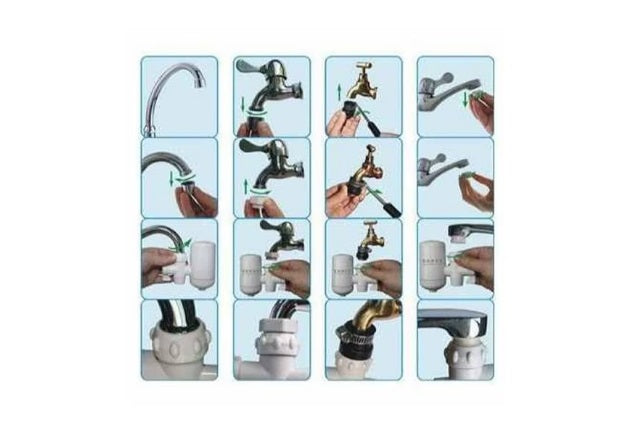Filtru pentru apă curentă Water Purifier, cărbune activ + Set 2 x Cartușe rezervă – imagine 4