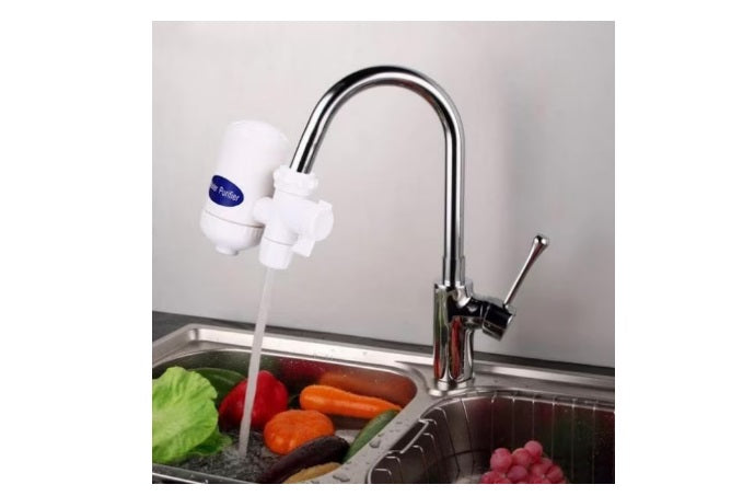 Filtru pentru apa curenta Water Purifier, tip robinet, carbune activ cu Set 2 x Cartus rezerva