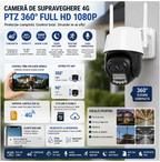 CAMERA DE SUPRAVEGHERE 4G PTZ 360 FULL HD 1080P EXTERIOR ROTIRE PAN TILT VEDERE NOCTURNA DETECTARE MISCARE NOCTURNA SIM 4G