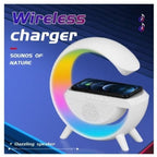 Lampă 3 în 1 RGB cu lumină ambientală, încarcare wireless, speaker,bluethoot – imagine 5