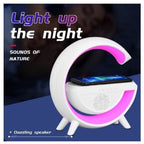 Lampă 3 în 1 RGB cu lumină ambientală, încarcare wireless, speaker,bluethoot – imagine 6
