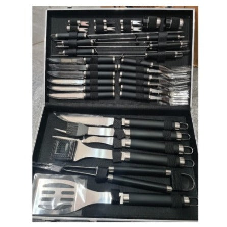 Set accesorii pentru gratar Tarrington House, 33 piese din otel inoxidabil, geanta aluminiu – imagine 4