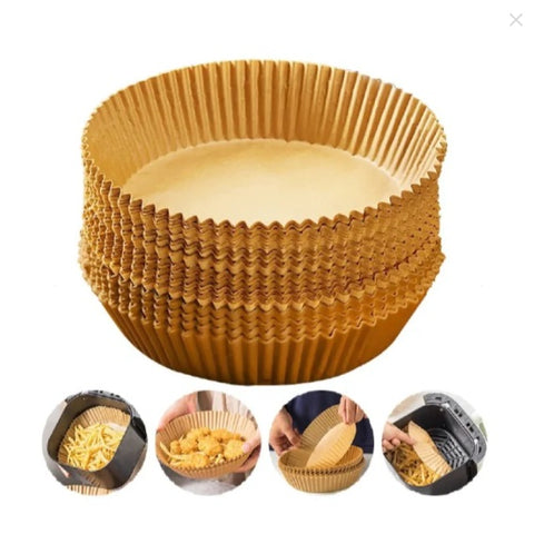Hartie de copt pentru friteuza si tava, unica folosinta, 16x20x4.5 cm, Maro 50 BUC