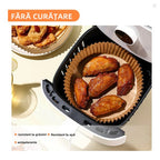 Hartie de copt pentru friteuza si tava, unica folosinta, 16x20x4.5 cm, Maro 50 BUC