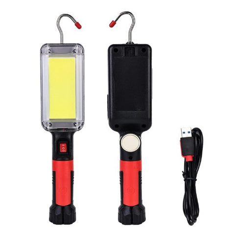 Lampă de lucru reîncărcabilă, acumulator, lumini de lucru LED magnetice, lumini de lucru LED portabile cu cârlig și magnet, lumină mecanică super strălucitoare de 700lm pentru iluminatul șantierului, reparații auto, casă, garaj