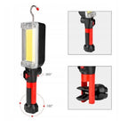 Lampă de lucru reîncărcabilă, acumulator, lumini de lucru LED magnetice, lumini de lucru LED portabile cu cârlig și magnet, lumină mecanică super strălucitoare de 700lm pentru iluminatul șantierului, reparații auto, casă, garaj