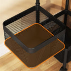 Raft patrat cu 4 etaje, suport mobil cu sertare rotative, organizator camara, orgabizator bucatarie Homedit, ( pătrat )