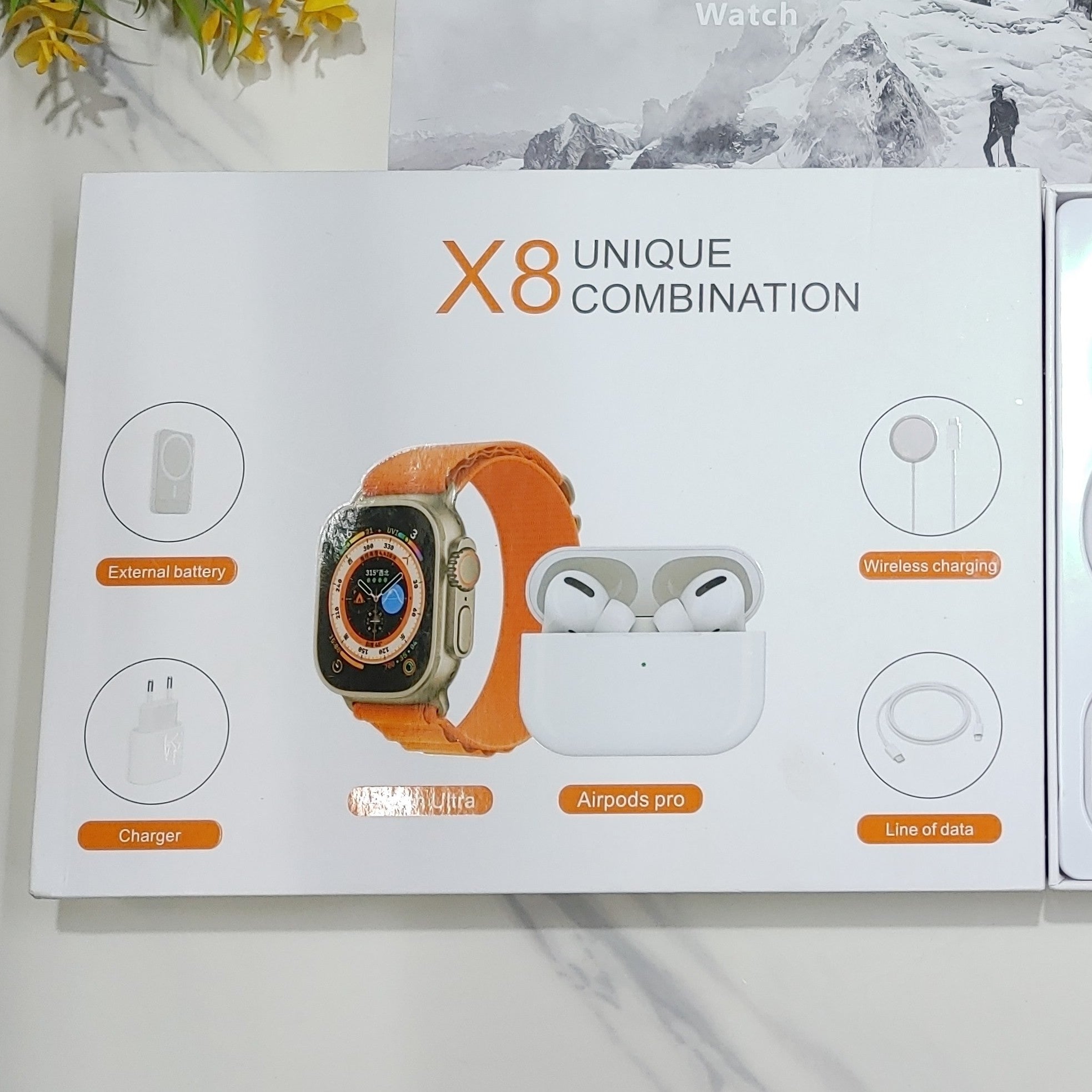 SmartWatch X8 Unique Combination, 10 inch, Android/Ios, silicon, accesorii – imagine 3