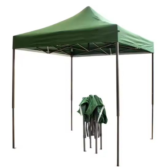 Cort Pavilion 3x3m VERDE Pliabil Cadru Metal pentru Curte, Gradina, Evenimente