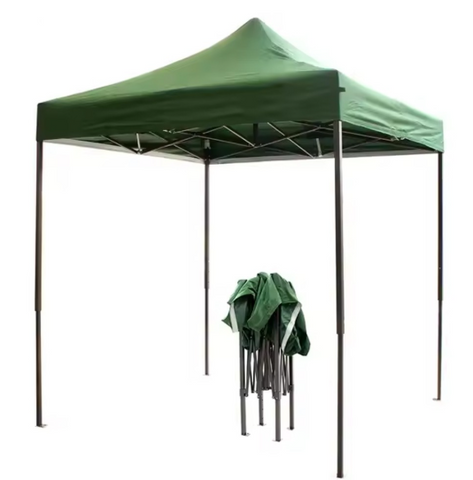 Cort Pavilion 3x3m VERDE Pliabil Cadru Metal pentru Curte, Gradina, Evenimente
