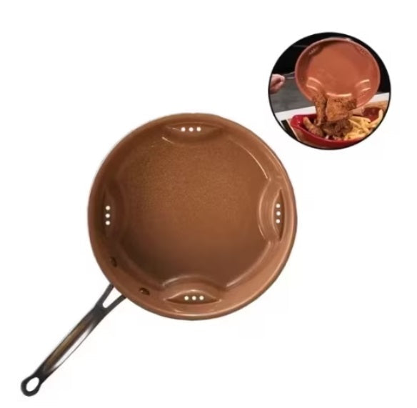 Tigaie ceramica antiaderenta cu trafic de aer, maro, 25 cm – imagine 4
