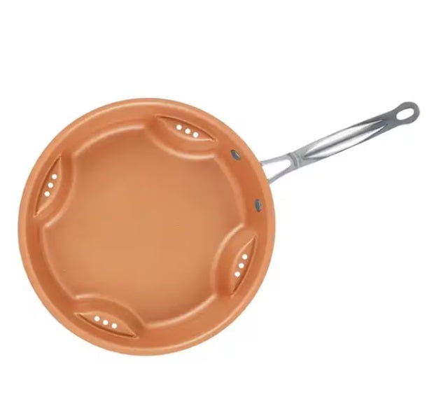 Tigaie ceramica antiaderenta cu trafic de aer, maro, 25 cm – imagine 5