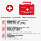 Trusă sanitară auto DIN13164, omologată, 25 x 17 x 8 cm