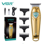 Aparat de tuns profesional VGR V-911 , fara fir, portabil, cu 4 distantiere, perie curatare si ulei, auriu