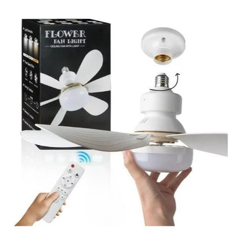 Ventilator de Tavan cu Lumina LED 2 in 1, Telecomanda Inclusa, 3 Trepte Viteza, Temperatura Culoare Reglabila 40W