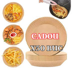 Friteuza cu aer cald 6L, AirFryer 2400W, SI AFISAJ DIGITAL Functie de Coacere, Prajire fara ulei + CADOU 50 Hartie de copt pentru friteuza si tava, unica folosinta,