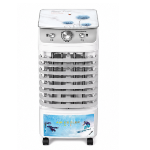 Răcitor de Aer Portabil Oujisang Air Cooler, 50W, 3 Viteze, Rezervor de Apă, Oscilație Automată, Flux de Aer Reglabil, 4 Roți, Alb