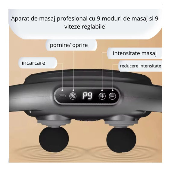 Aparat electric USB pentru masaj ( 4 capete ) reîncărcabil