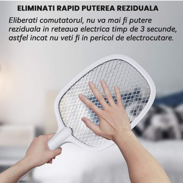 Paletă cu Descărcare Electrică Anti-Insecte, Țânțari, Muște, Molii, UV