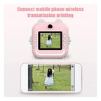 Camera foto instant pentru copii, Aparat Foto-Video FULL HD pentru copii, cu functie de printare, ecran LCD de 2.4 inch, 3 role incluse, snur de sustinere