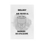 Friteuza cu aer cald, Deliny CHEF, Air Fryer , Capacitate 5 Kg, 1400 W, Negru