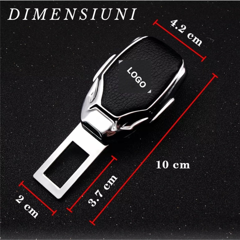 Centură falsă auto, AUDI, piele și chrom, 1 BUC – imagine 5
