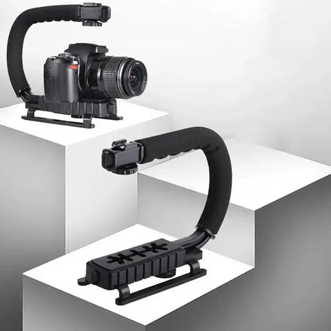 Kit stabilizator video AY-49U cu lumină LED și microfon