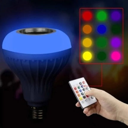 Bec LED cu difuzor, Bluetooth si telecomanda