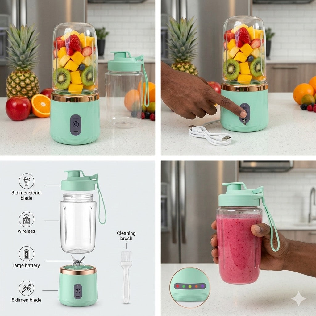 Blender portabil RK-02, 45 W, 8 lame, vedere produs
