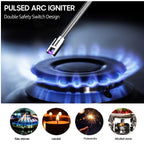 Brichetă electrică cu plasmă, portabilă, reîncărcabilă, rezistentă la vânt, pentru aprinderea focului la aragaz, șemineu, lumânări, grătar
