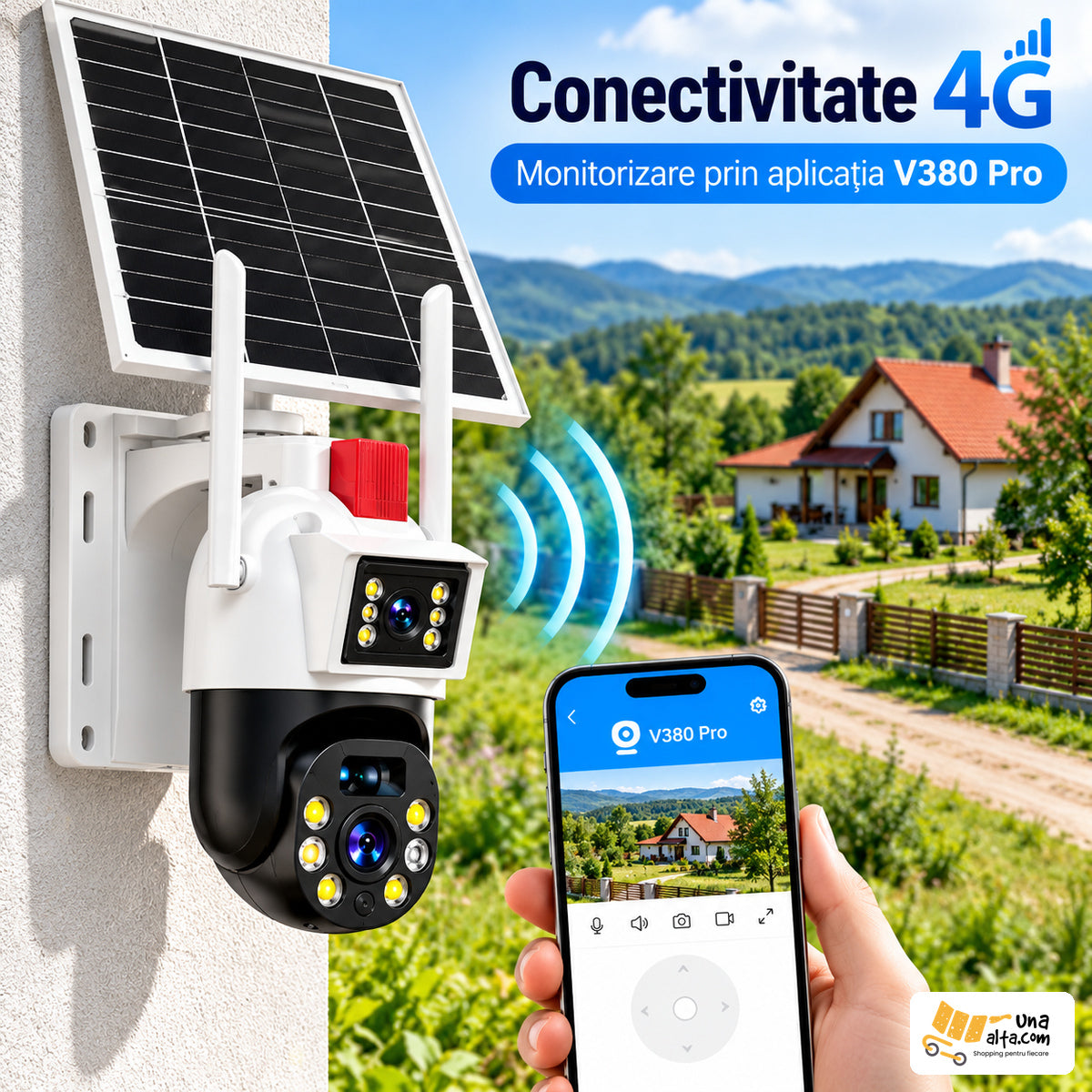 Conectivitate 4G și monitorizare prin V380 Pro