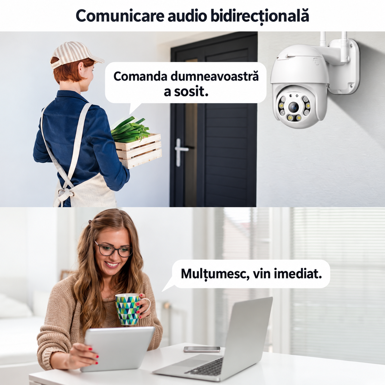 Comunicare audio bidirecțională – explicație în română