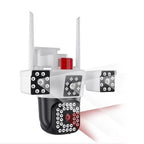 Cameră de supraveghere WiFi pentru exterior, 3 lentile, PTZ, IP66, vedere nocturnă