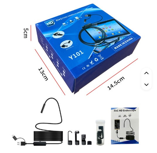 USB Cameră mini endoscopică 5,5 mm, Tip-C, 5 M, 6 LED-uri, rezistentă la apă